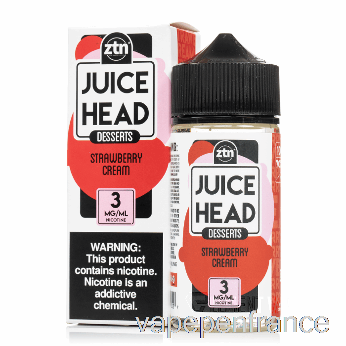 Crème De Fraise - Tête De Jus - Stylo Vape 100ml 0mg